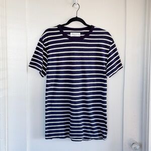 Officine Générale Striped Tee – Navy/White (Men’s or Women’s Small/Medium Fit)